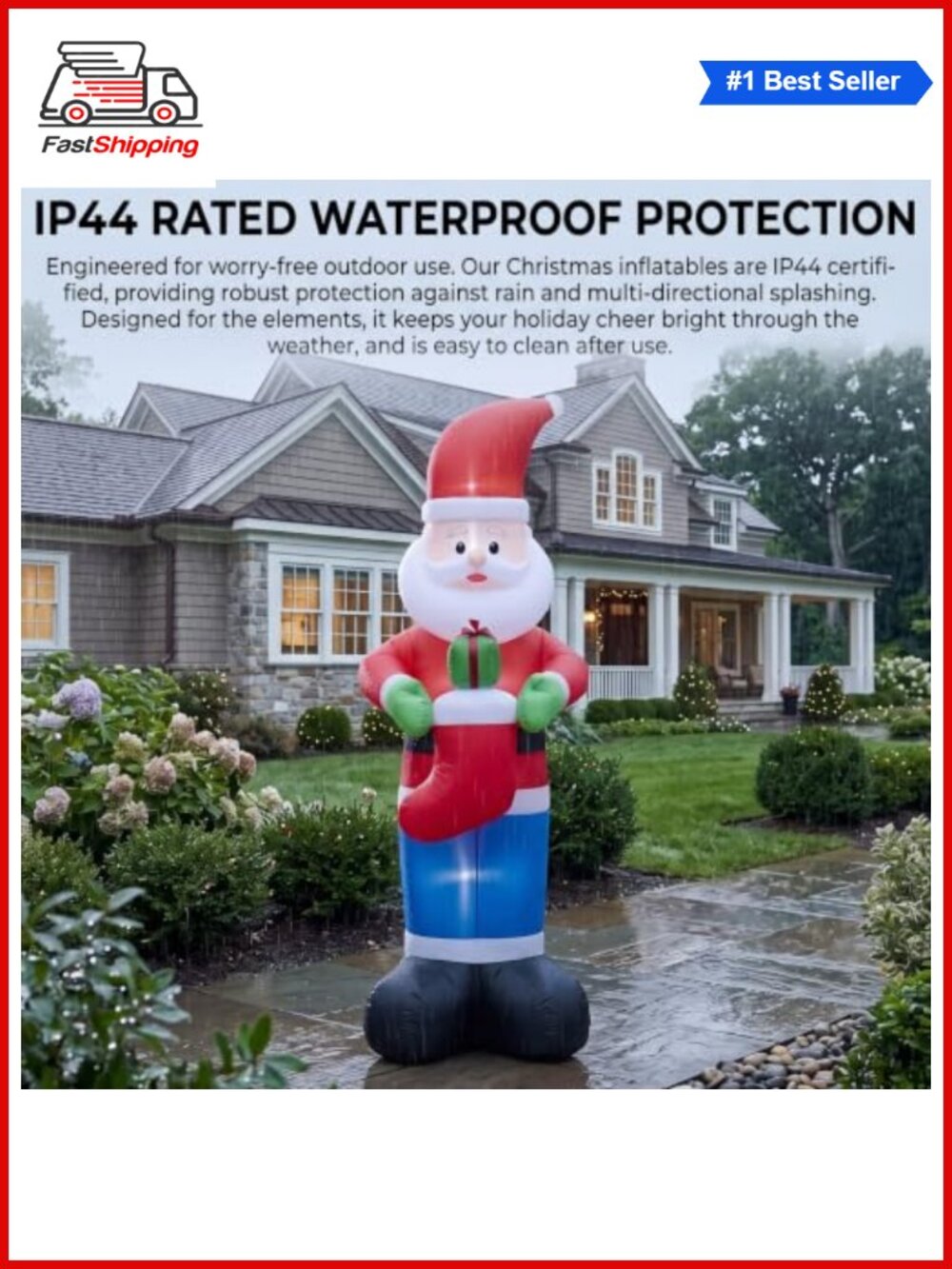 ๐
8FT Christmas Inflatable Santa Stocking LED Yard Decor - Picture 5 of 6